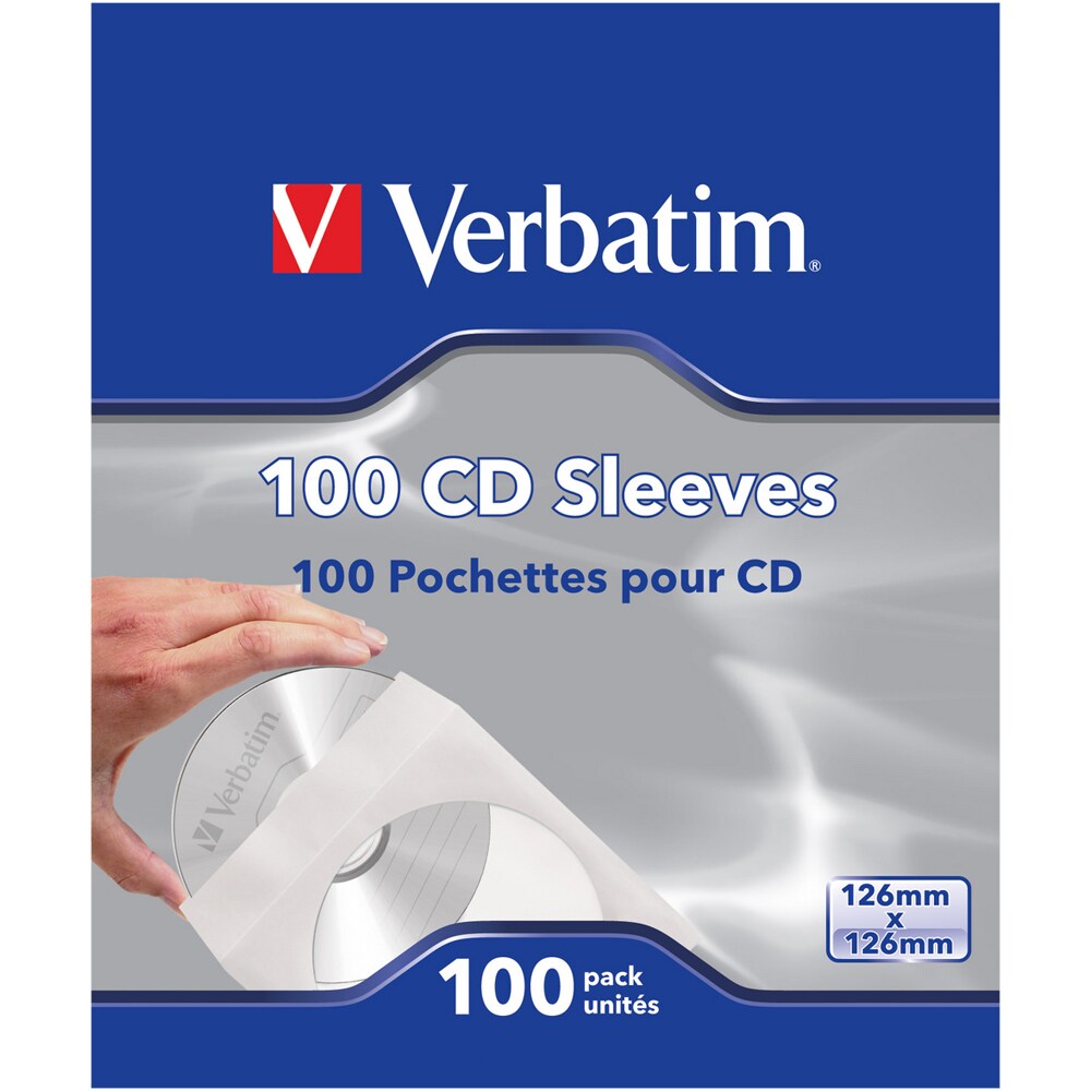 Plic CD/DVD VERBATIM, CD/DVD, 100 bucati