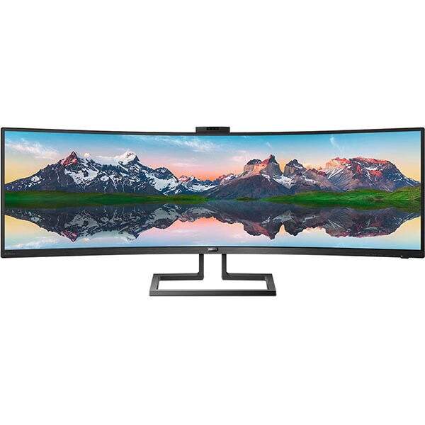 Monitor curbat LED VA PHILIPS 499P9H, Dual Quad HD, 60 Hz, negru