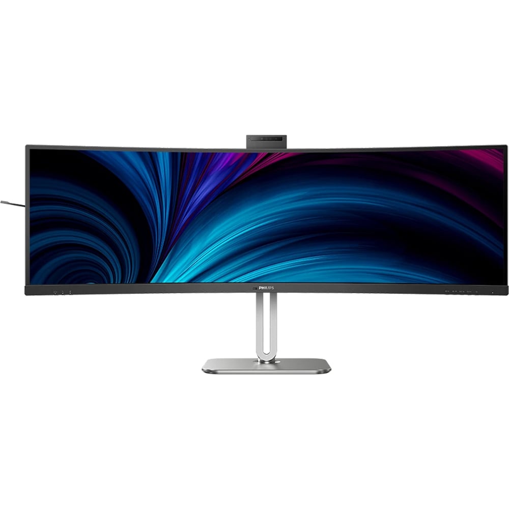 Monitor curbat WLED VA PHILIPS 49B2U5900CH/00, 48.8", Dual QHD, 75Hz, HDR 400, webcam, boxe, negru