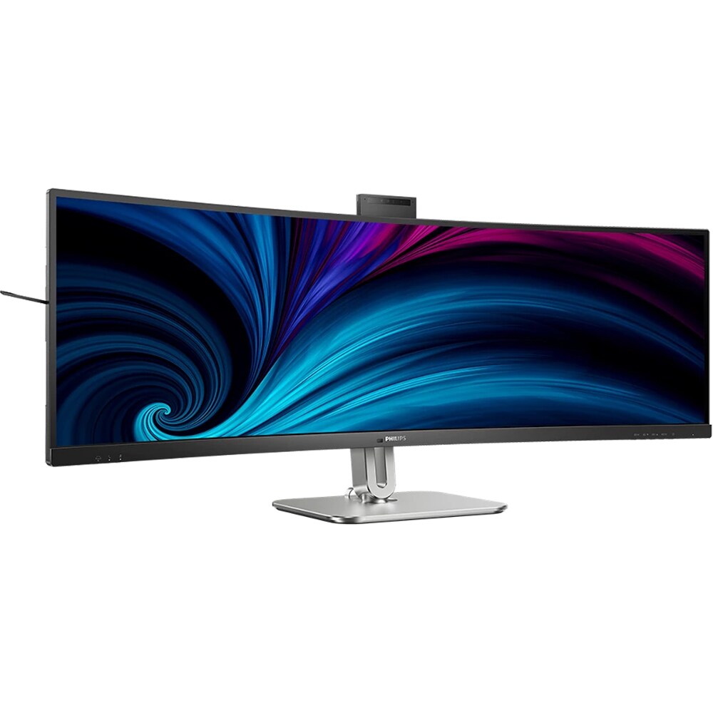 Monitor curbat WLED VA PHILIPS 49B2U5900CH/00, 48.8", Dual QHD, 75Hz, HDR 400, webcam, boxe, negru