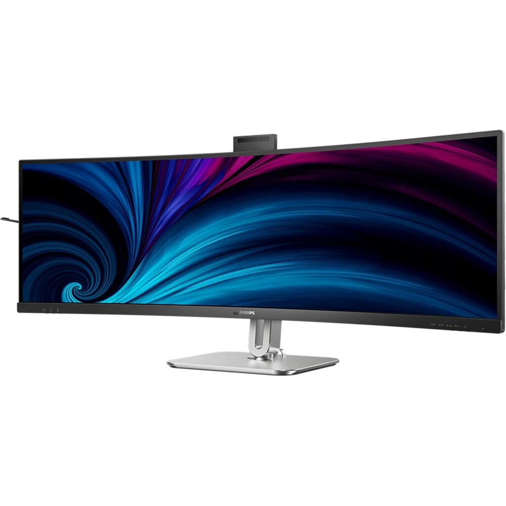 Monitor curbat WLED VA PHILIPS 49B2U5900CH/00, 48.8", Dual QHD, 75Hz, HDR 400, webcam, boxe, negru