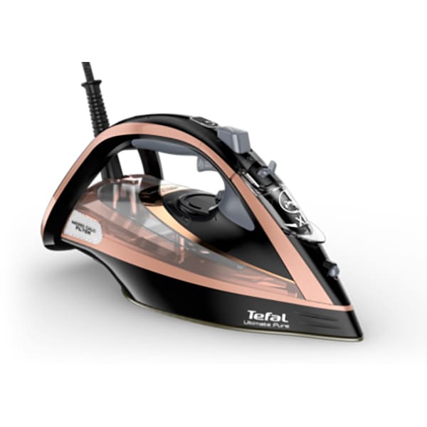 Fier de calcat TEFAL Ultimate Pure FV9845E0, 3200W, 260g/min, 350ml, talpa Durilium AirGlide, maro-negru 