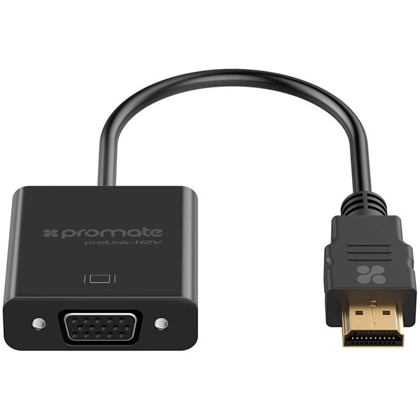Adaptor HDMI-VGA PROMATE proLink-H2V, placat aur, negru