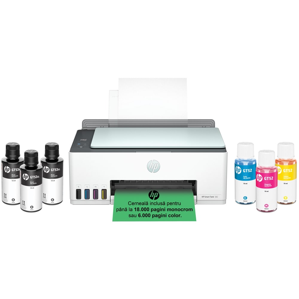 Multifunctional inkjet color HP Smart Tank 582 CISS All-in-One (4A8D6A), A4, USB, Wi-Fi