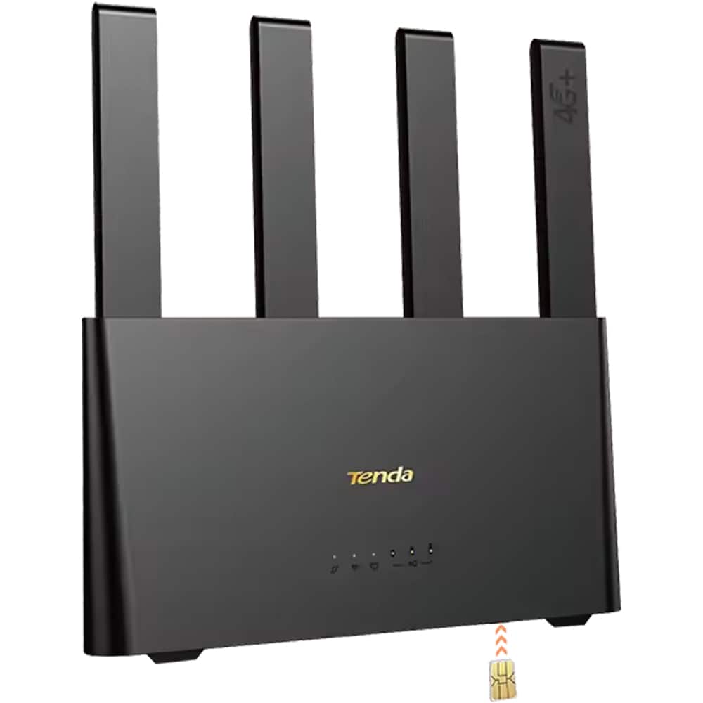 Router Wireless TENDA 4G08 AC1200, Dual Band 300 + 867 Mbps, 4G LTE, negru