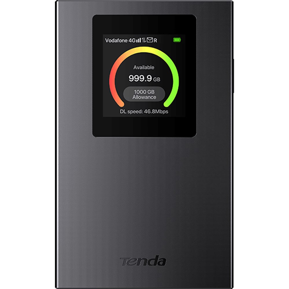 Router Wireless portabil TENDA 4G185 v 4.0, 4G LTE, Single-Band 286 Mbps, USB-C, negru