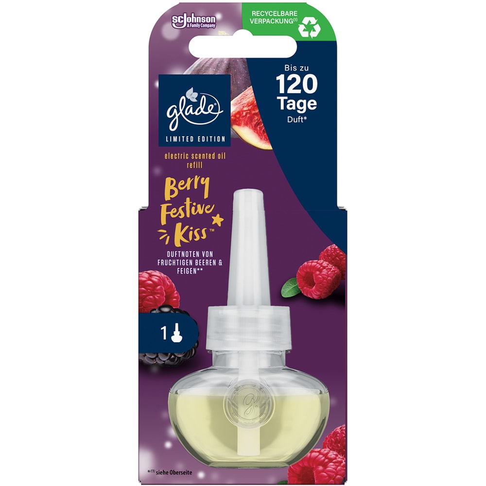 Rezerva odorizant de camera electric GLADE Berry Festive Kiss, 20 ml