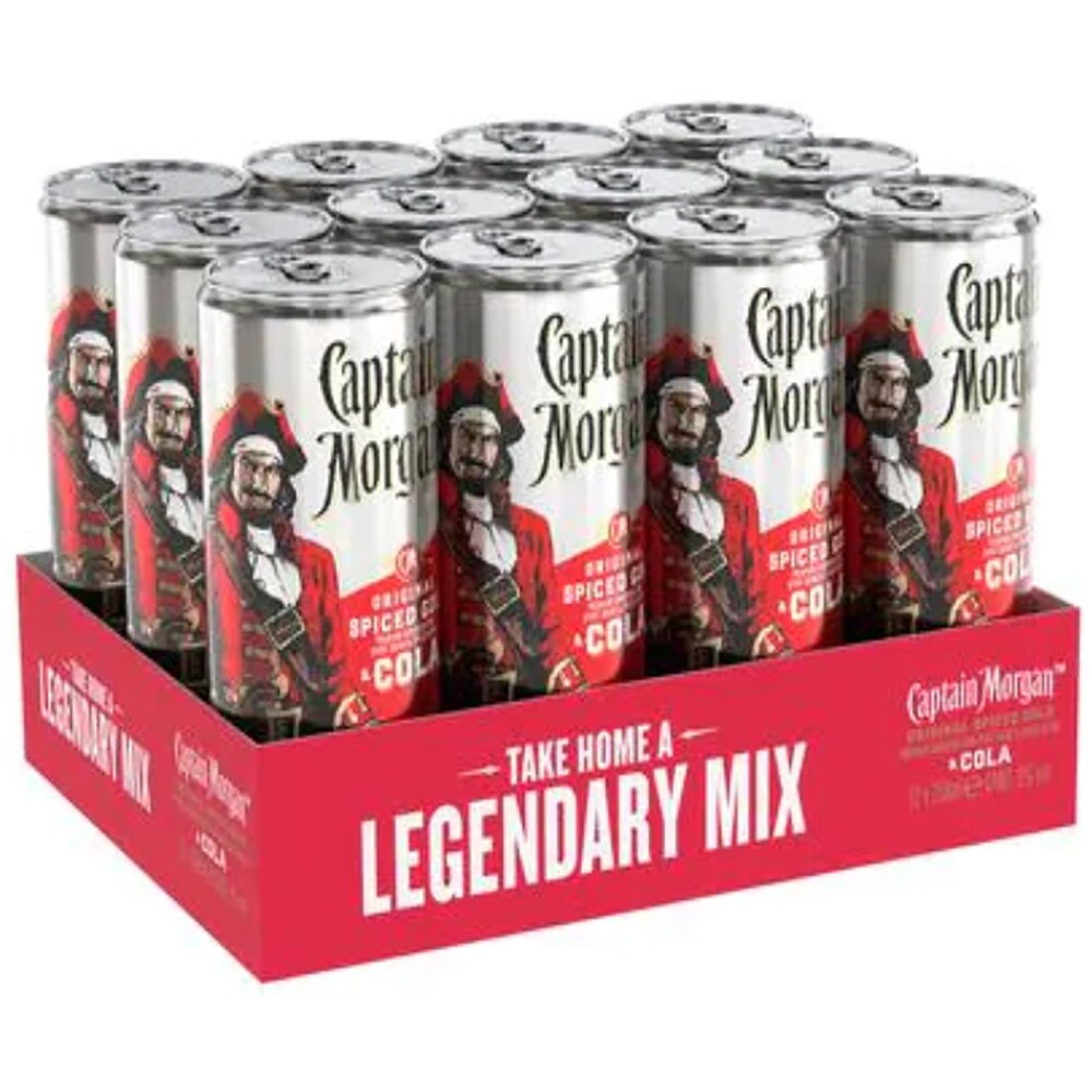Cocktail Captain Morgan & Cola, bax 0.25l x 12 doze