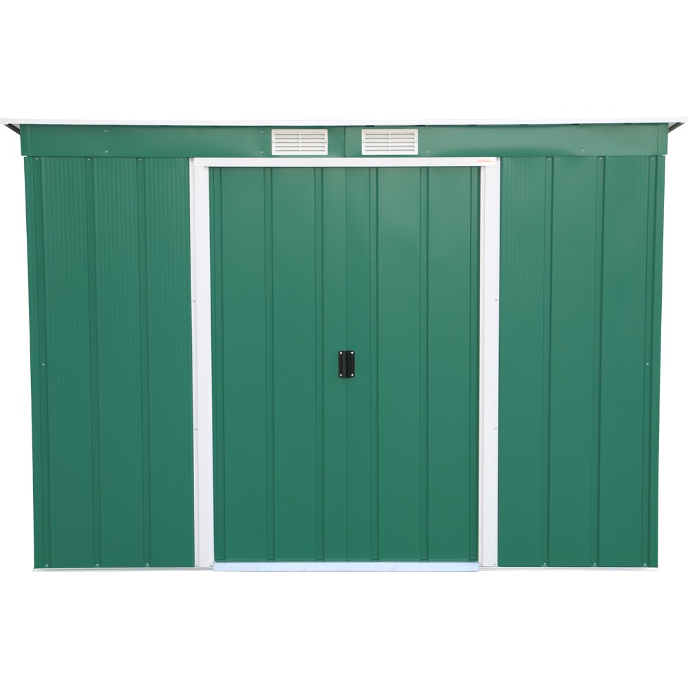 Casuta gradina DURAMAX Eco 8X4, otel, 263 x 123.6 x 181 cm, verde