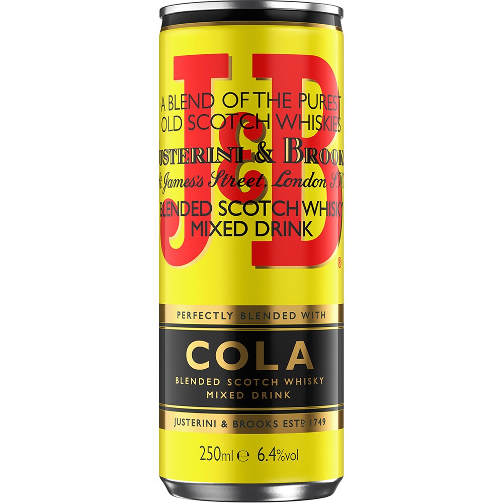 Cocktail J&B & Cola, bax 0.25l x 12 doze