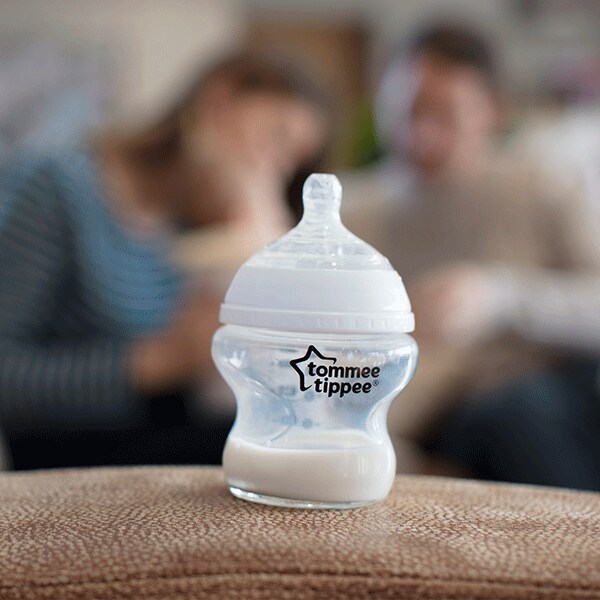 Set tetine TOMMEE TIPPEE, flux mediu, 3 luni+, 2 buc, transparent