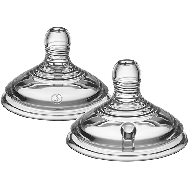 Set tetine TOMMEE TIPPEE, flux rapid, 6 luni+, 2 buc, transparent
