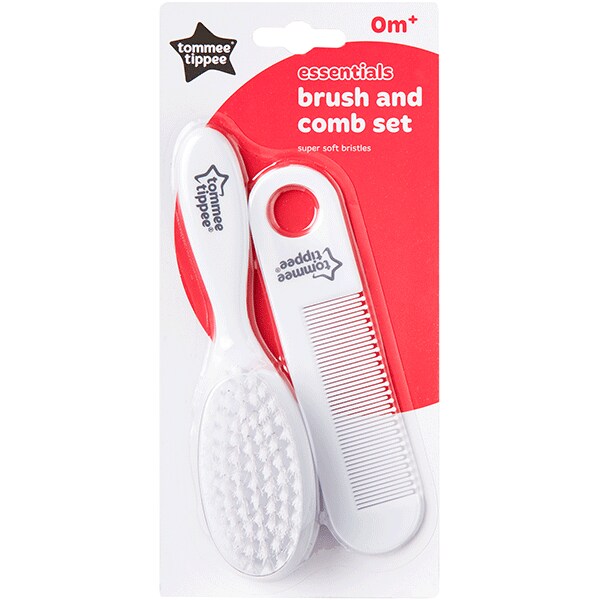 Set pieptan si perie TOMMEE TIPPEE, 0 luni +, alb