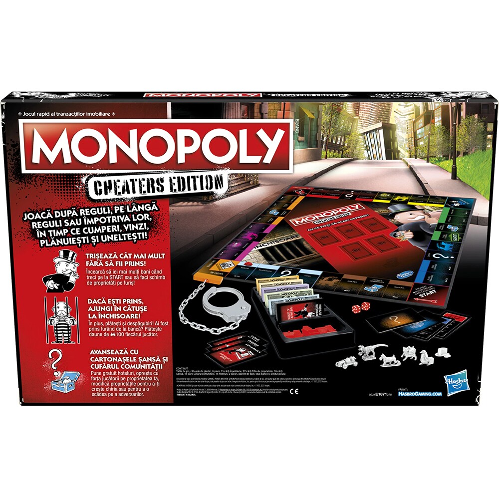 Joc de societate MONOPOLY Cheaters RO E1871, 8 ani+, 2-6 jucatori