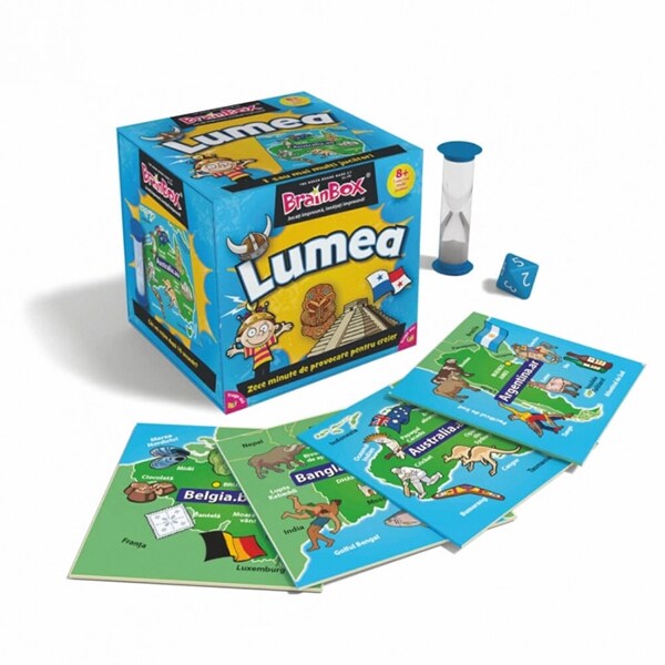Joc de societate BRAINBOX Lumea BX0018, 8 ani+, 1-6 jucatori