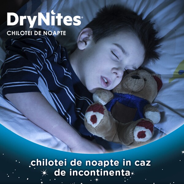 Scutece chilotel HUGGIES DryNites, Baiat, 4-7 ani, 17-30 kg, 10 buc