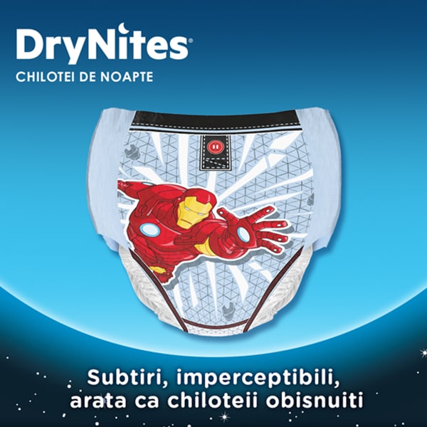 Scutece chilotel HUGGIES DryNites, Baiat, 4-7 ani, 17-30 kg, 10 buc