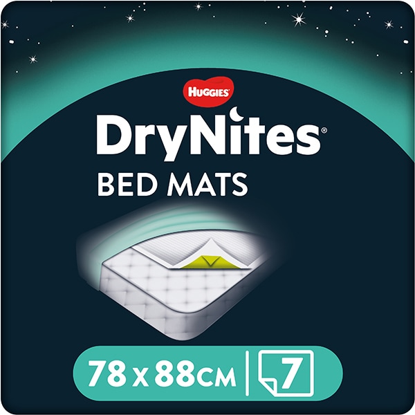 Cearceaf absorbant HUGGIES DryNites, 88x78 cm, 7 buc