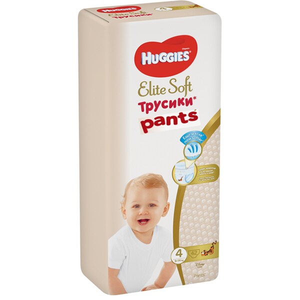 Scutece chilotel HUGGIES Elite Soft Pants nr 4, Unisex, 9-14 kg, 42 buc