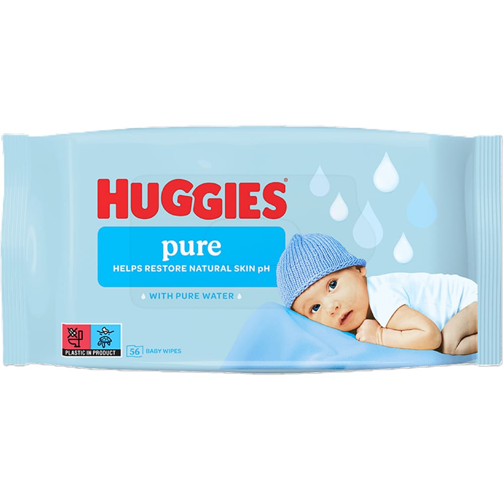 Servetele umede HUGGIES Pure, 56 buc