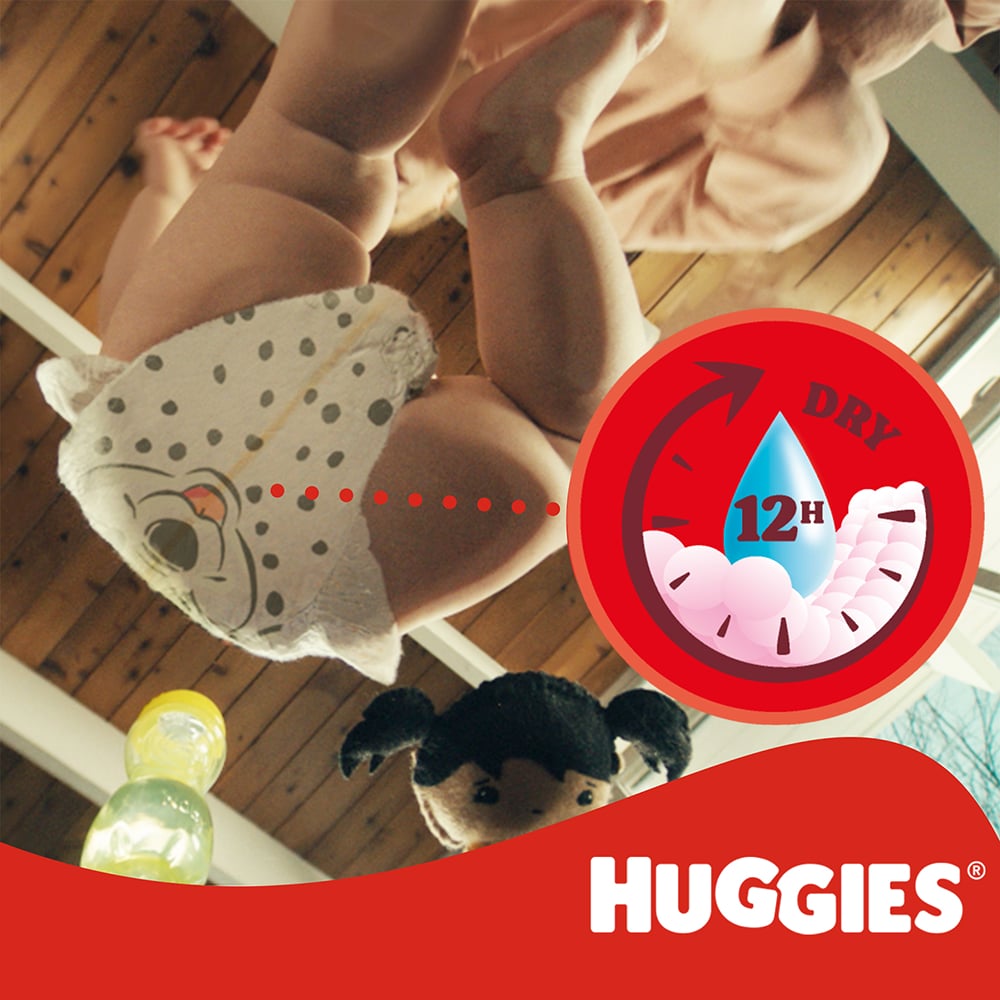 Scutece HUGGIES Little Movers Jumbo nr 4, Unisex, 7-18 kg, 50 buc