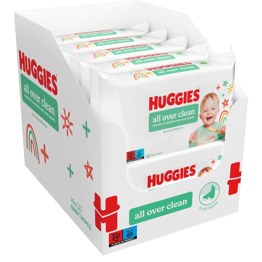 Servetele umede HUGGIES All Over Clean, 10 pachete, 560 buc