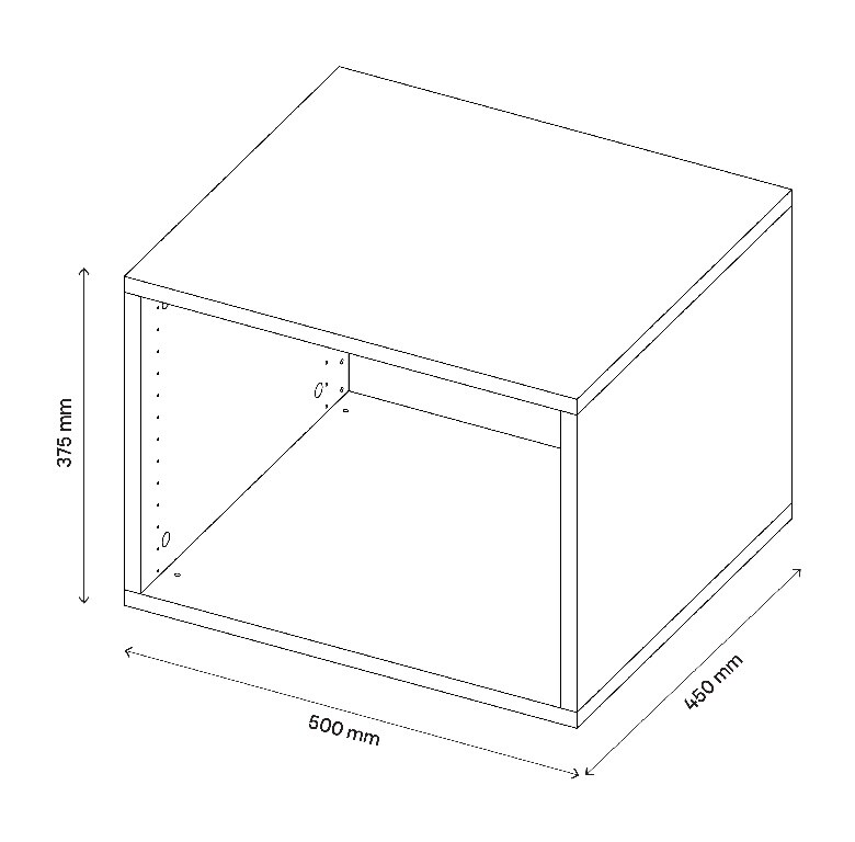 Corp de mobilier, alb, 37 x 50 cm  GoodHome Atomia