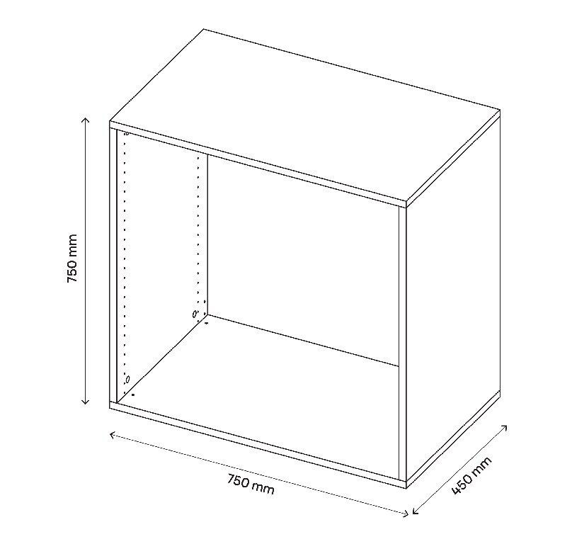  Corp de mobilier modular, D45H75W75 Stejar El  GoodHome Atomia