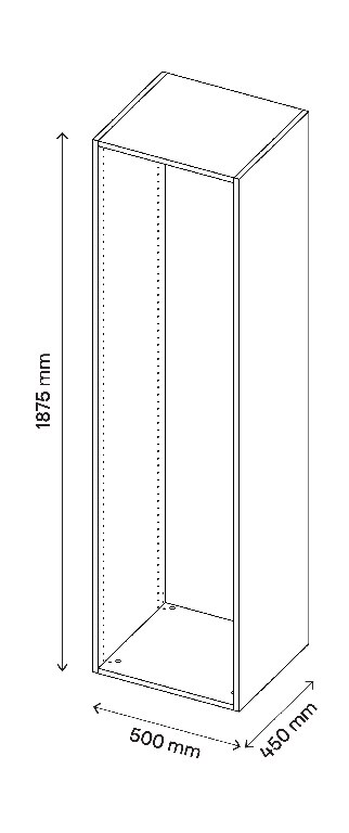 Dulap D45H187, gri stejarr a GoodHome Atomia