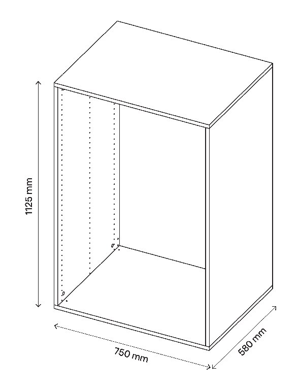 Dulap gri stejarr a GoodHome Atomia, D45H187