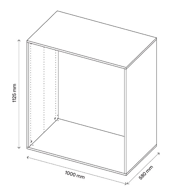 Dulap D58H112W100 stejar  GoodHome Atomia