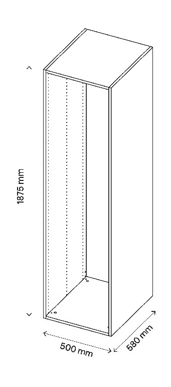 Dulap D58H187W50 stejar  GoodHome Atomia