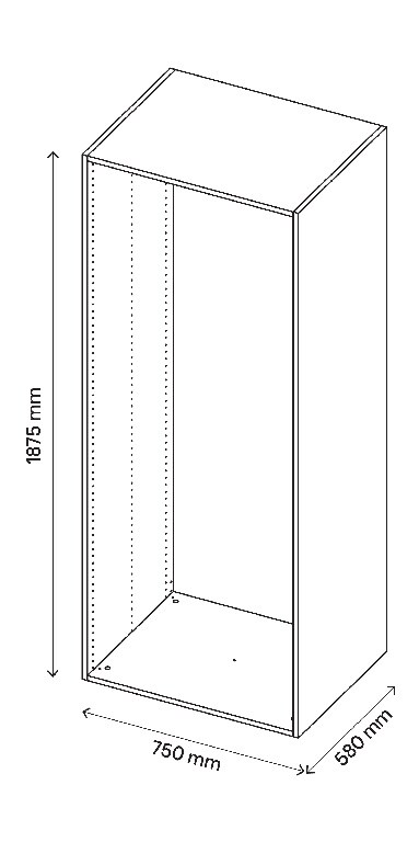 Dulap D58H187gri stejarr  GoodHome Atomia