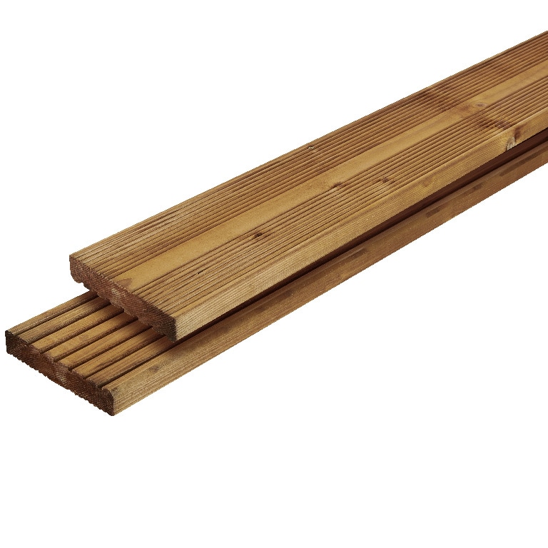 Dusumea pentru terasa GOODHOME, 240 x 14.4 x 2.7 cm, acoperire 0.35 mp, lemn de pin, maro
