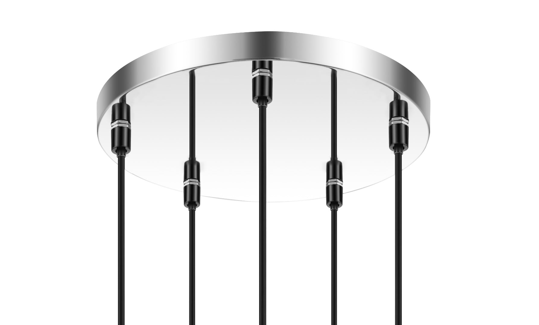 Lustra tip pendul, Argintiu, 28 W, 5 x E14  GoodHome Roccheta