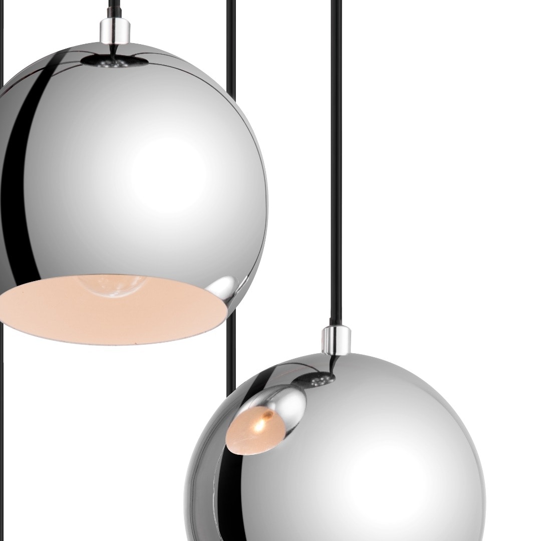 Lustra tip pendul, Argintiu, 28 W, 5 x E14  GoodHome Roccheta