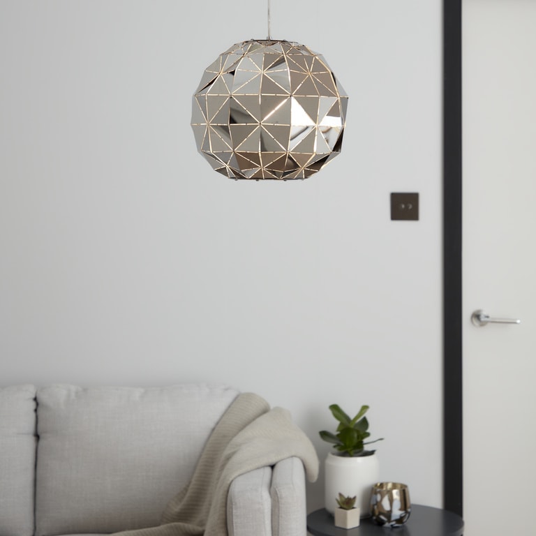 Lustra tip pendul, Argintiu, 28 W, 1 x E27  GoodHome Edasich
