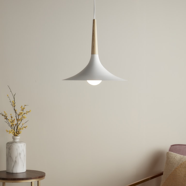 Lustra tip pendul, Alb, 42 W, 1 x E27  GoodHome Arraqis