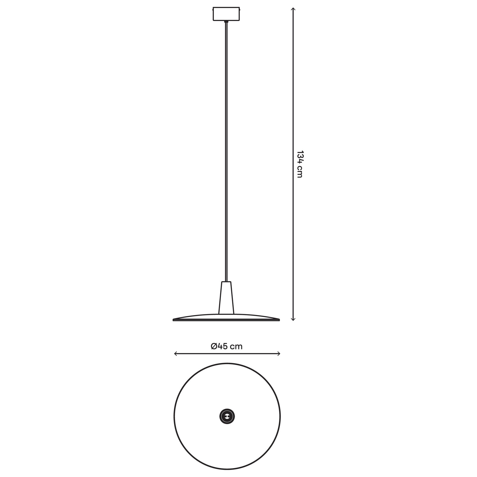 Pendul GOODHOME Hibonit, E27, negru