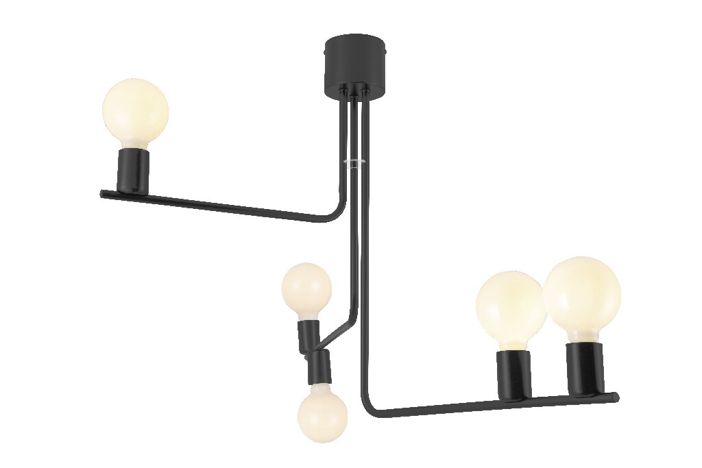 Lustra tip pendul, Negru, 60 W, 5 x E27  GoodHome Darrah