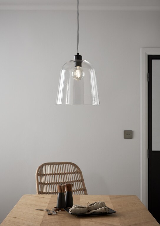 Lustra tip pendul, Transparent, 42 W, 1 x E27  GoodHome Calume