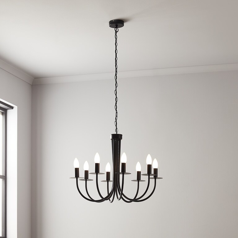 Candelabru, Negru, 28 W, 5 x E14  GoodHome Mashatu