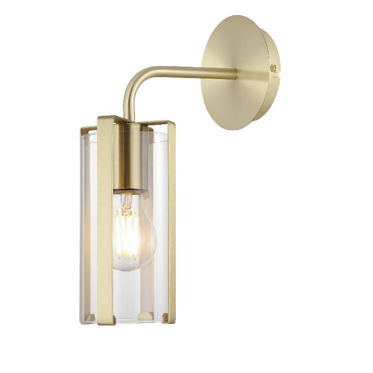 Aplica incandescent, 1 bec, E27, 60 W  GoodHome Saiphi Gold