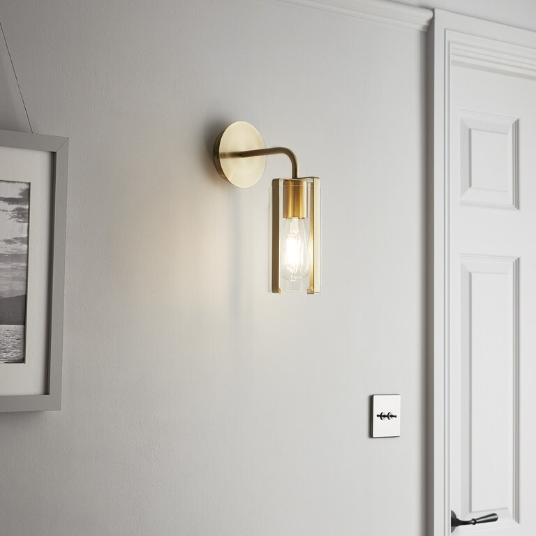 Aplica incandescent, 1 bec, E27, 60 W  GoodHome Saiphi Gold