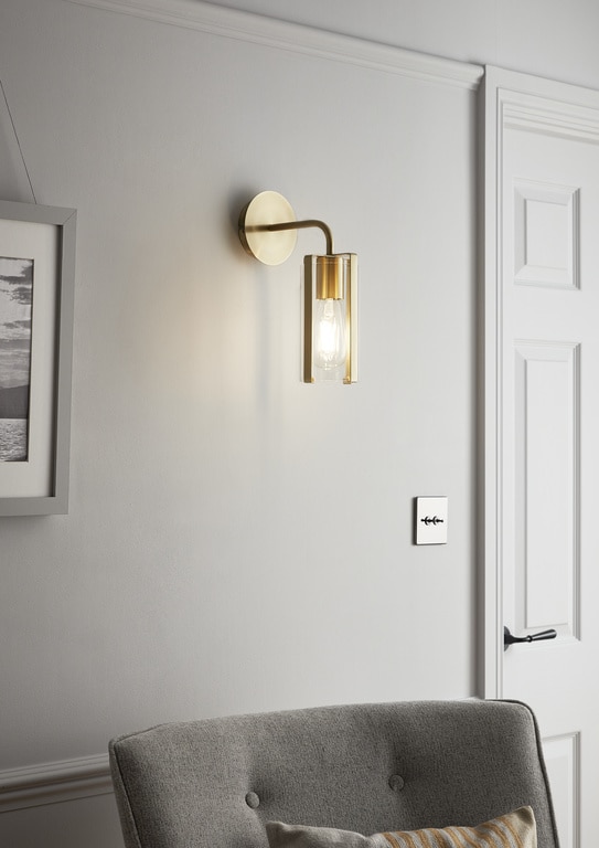Aplica incandescent, 1 bec, E27, 60 W  GoodHome Saiphi Gold