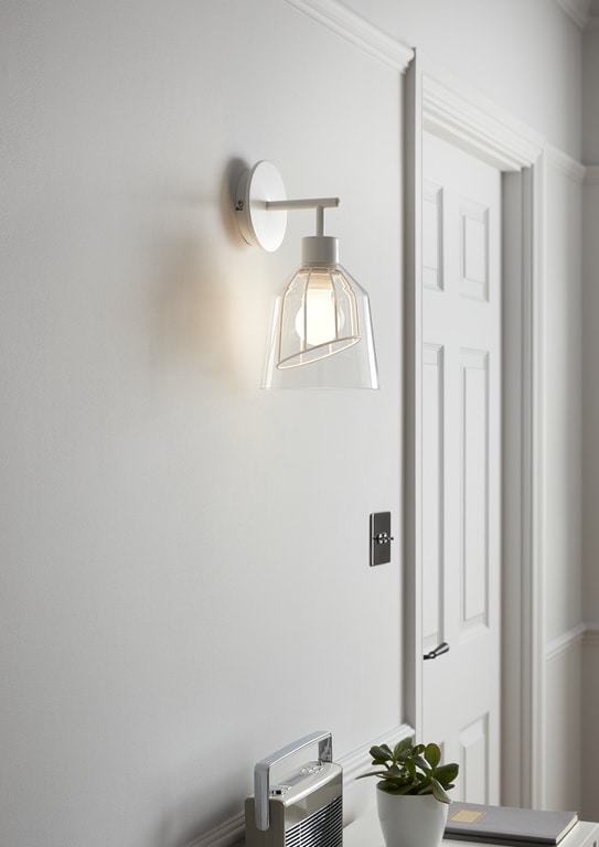 Aplica incandescent, 1 bec, E27, 40 W  Calaneo Matt Clear