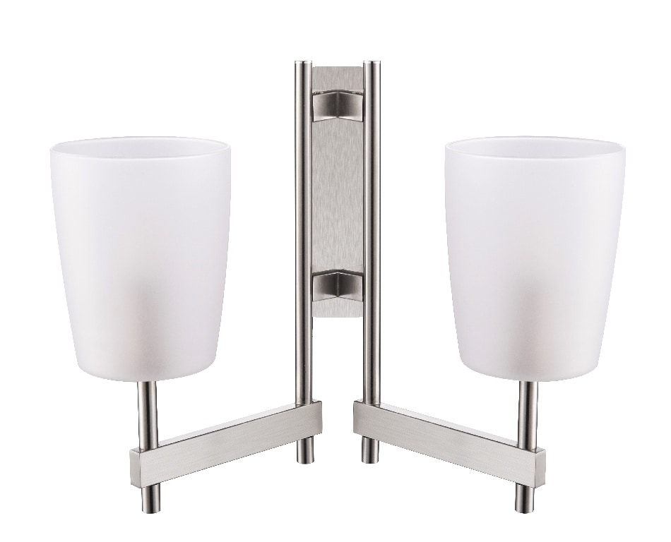 Aplica dubla Quadryx GOODHOME, E14, 28W, IP20, alb/argintiu