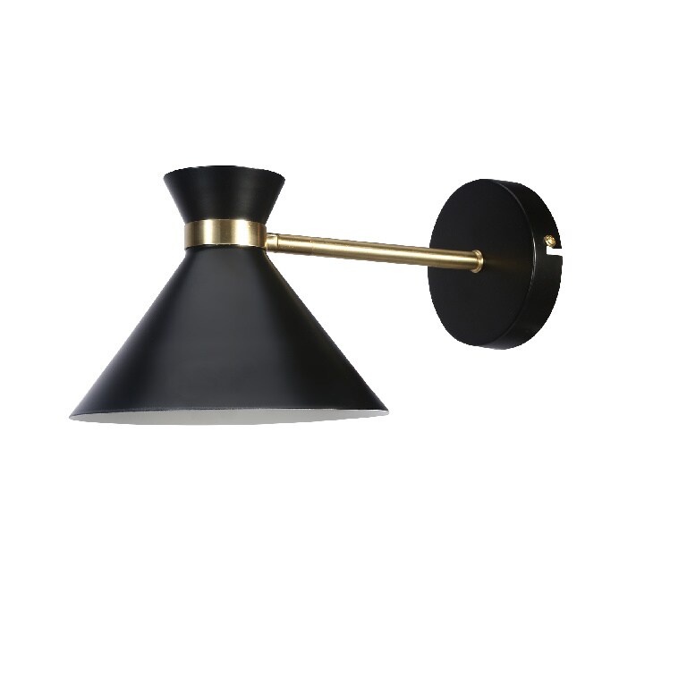 Aplica incandescent, neagra, 1 bec, E27, 28 W  GoodHome Apennin