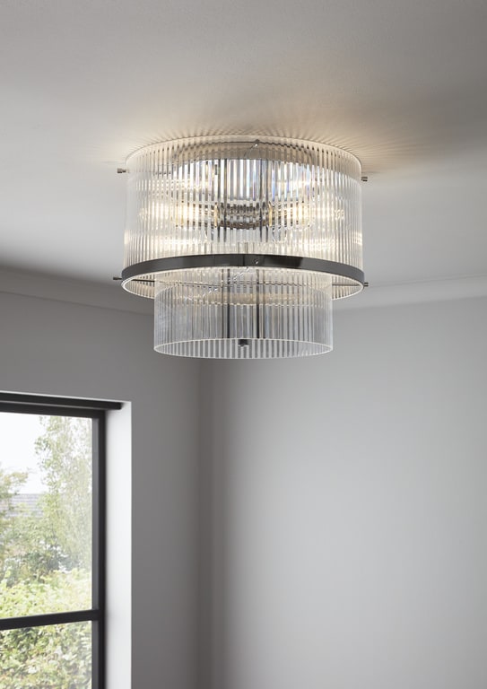 Lustra tip pendul, Argintiu, 28 W, 3 x E27  GoodHome Rhyolit