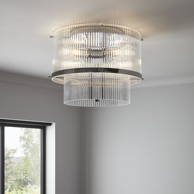 Lustra tip pendul, Argintiu, 28 W, 3 x E27  GoodHome Rhyolit